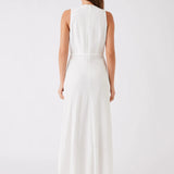 White maxi dress  in rayon with cotton lining. Sustainably produced.