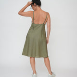 Wait a Minute Dress - Khaki Suiting