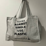 Love your planet with these recycled cotton and polyester tote bags.