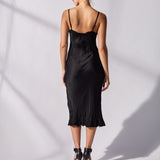 Marilyn Luxe Silk Dress - Black