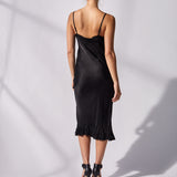Marilyn Luxe Silk Dress - Black