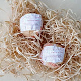 Bath balls wrapped in tissue. Made with natural ingredients
