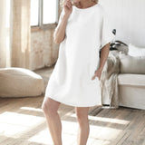 Linen Pocket Dress - White