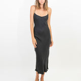 Silk mix bias cut slip dress.