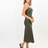 Silk mix maxi dress